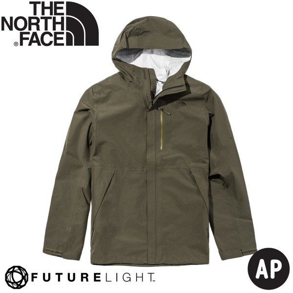 【The North Face 男 FUTURELIGHT防水外套《灰綠》】46LB/衝鋒衣/防風外套/運動外/悠遊山水