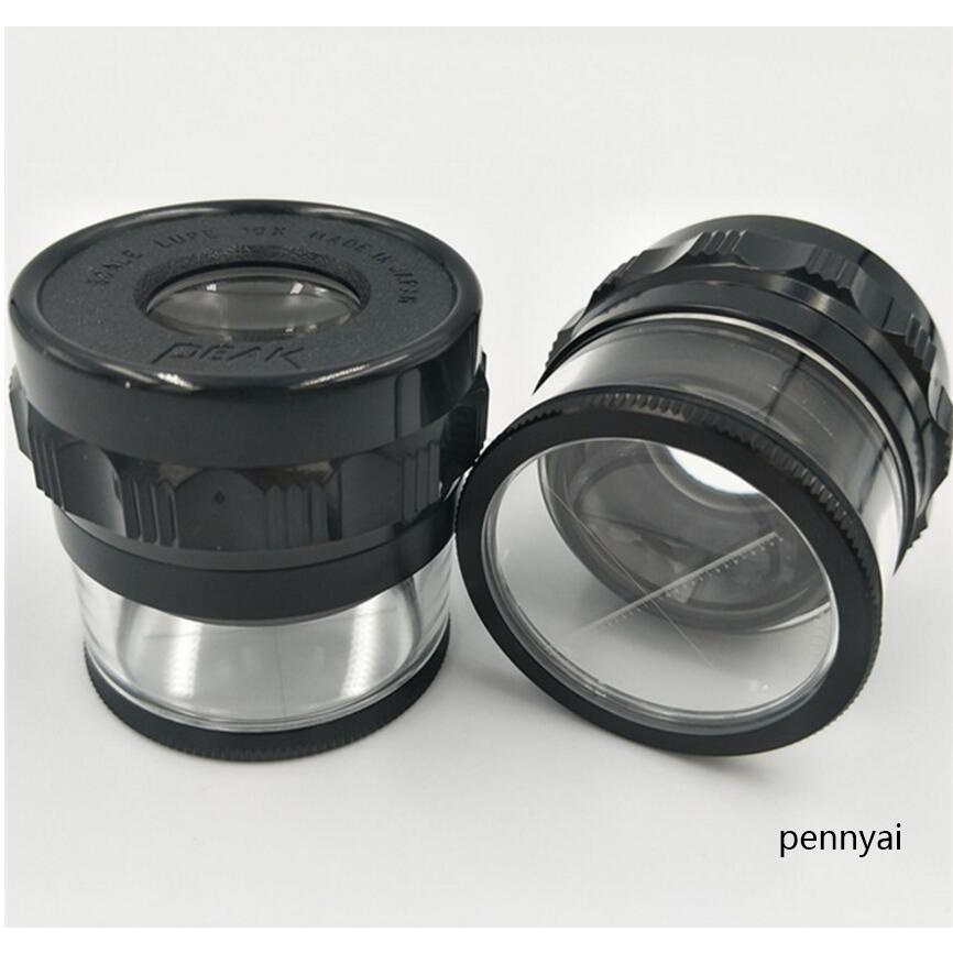 日本製PEAK東海產業 10倍放大鏡 帶刻度 1983-10X  手持式高精度 可伸縮對焦