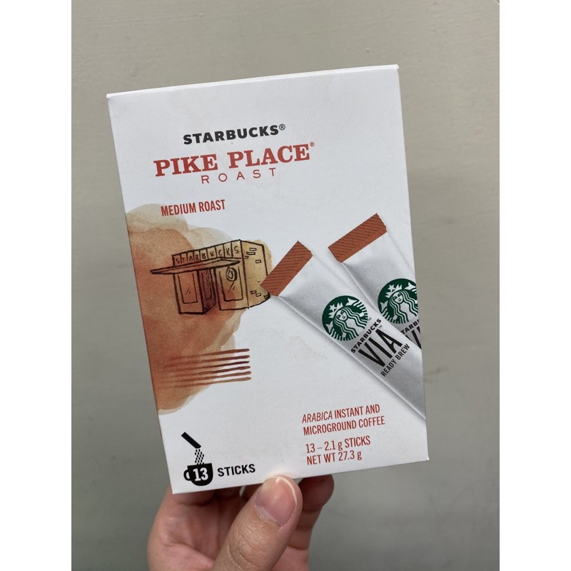 星巴克 STARBUCKS 即溶咖啡 VIA PIKE PLACE 派克 好市多 Costco 2.1克 13入 蝦皮購物