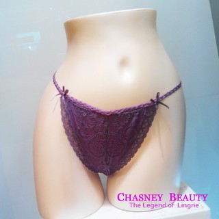 Chasney Beauty麻花辮單線丁褲S-M(深紫芋)