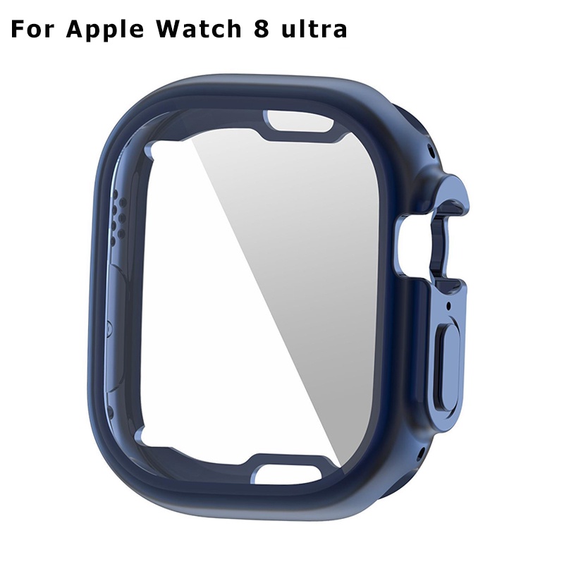 適用官方高品質Apple Watch 7 8 49mm ultra 41MM 45MM TPU超薄電鍍屏幕保護膜保護殼