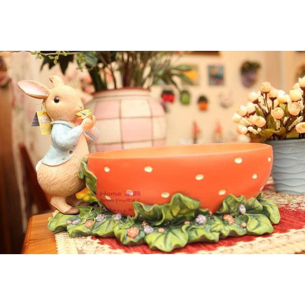 (永美小舖) Peter Rabbit 彼得兔草莓果盤 大款 糖果盤置物盤 水果盤 比得兔草莓果盤 裝飾品