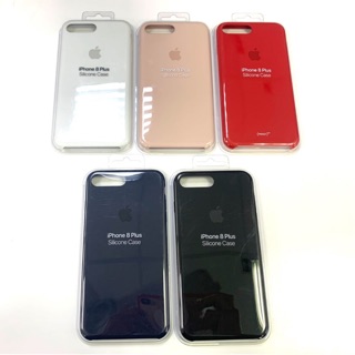 保證原廠公司貨 全新 Apple iphone 8plus 7plus 共用 矽膠套 午夜藍 粉沙色 紅色 黑色 白色