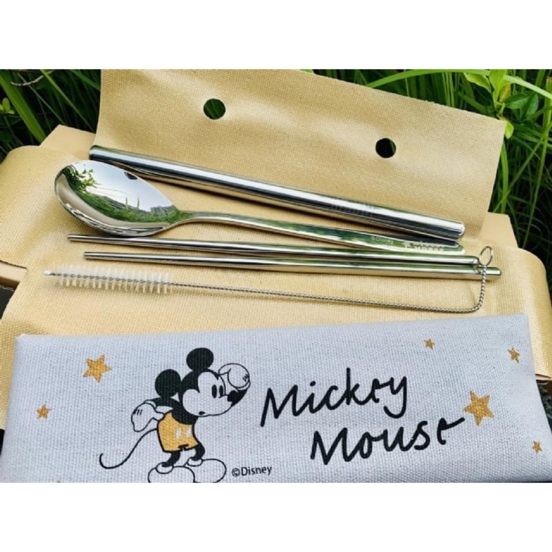 迪士尼正版授權經典Mickey Mouse®經典米奇環保餐具組米奇環保餐具五件組