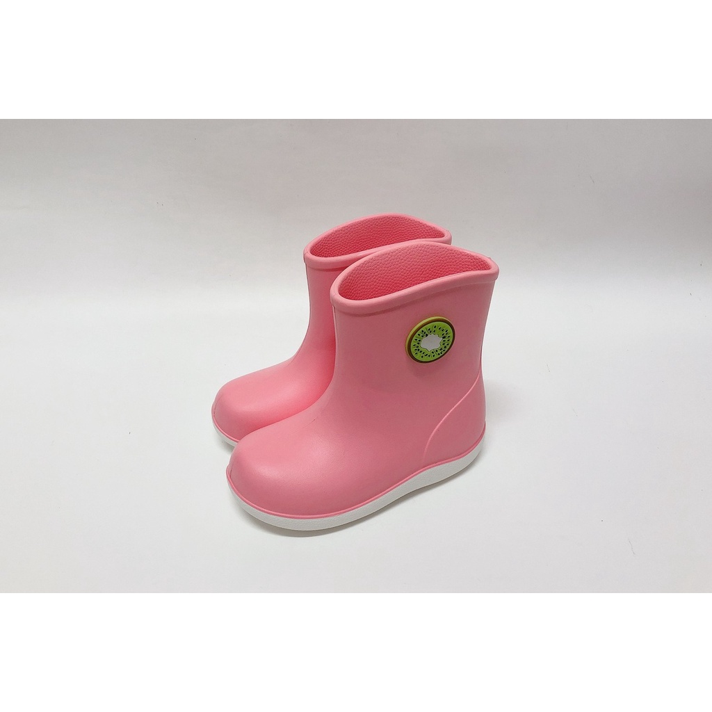 小葉鞋鞋 (8048 粉)【可愛童鞋 3歲 - 5歲半】TWO BOSS 輕量一體成形兒童雨鞋 雨靴 防水 防滑 輕便