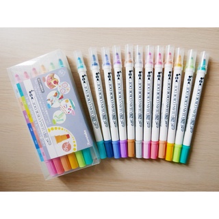 【文具室務】Kuretake日本吳竹 ZIG Clean Color Dot 雙頭點點筆 12色 一般色 彩繪雙頭筆