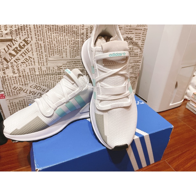 ADIDAS U_PATH RUN W 女 白綠 休閒鞋-G27649