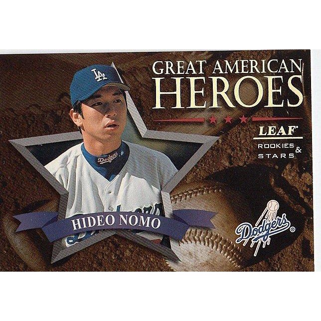 球員卡 Nomo 野茂英雄 1998 Leaf Rookies &amp; Stars Great American Hero