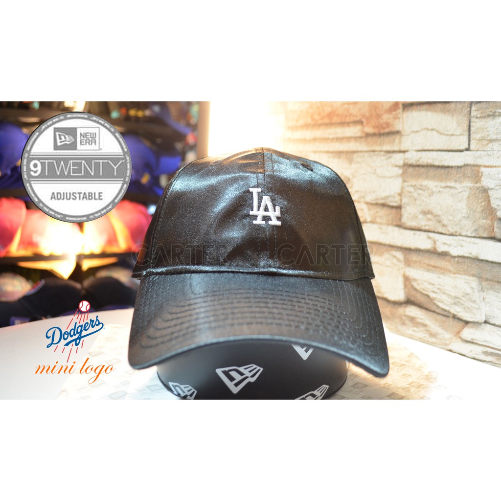 特價New Era MLB LA Dodgers Satin 9twenty 大聯盟洛杉磯道奇隊迷你logo緞布黑色老帽