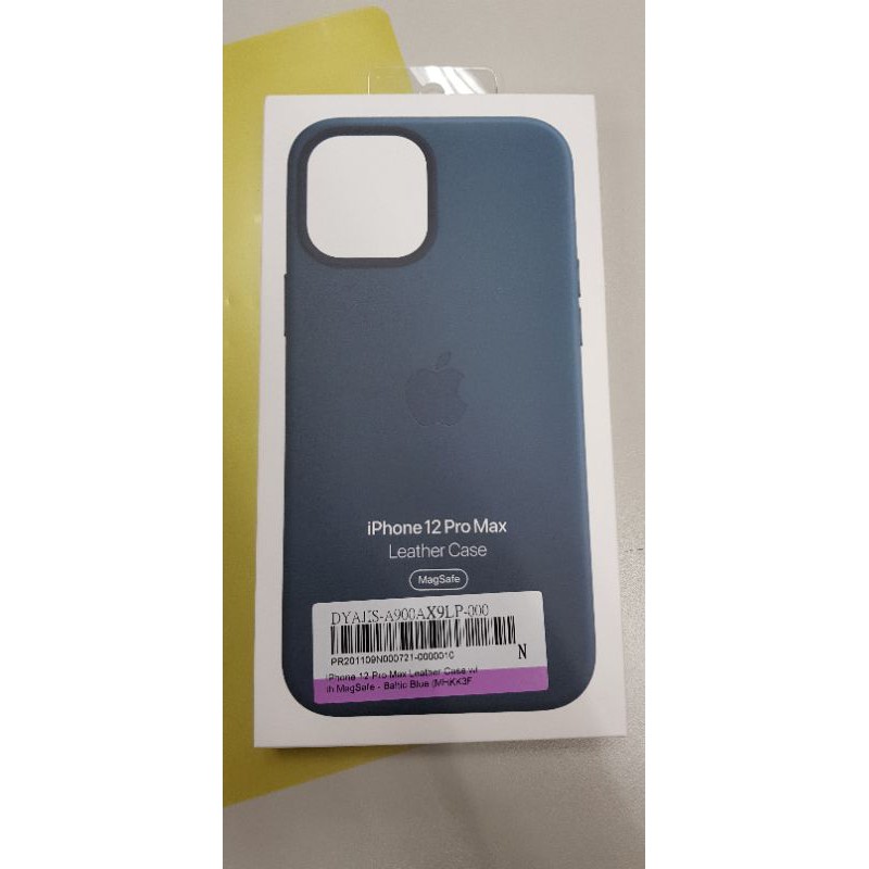 iPhone 12 pro max 藍 原廠皮革手機殼