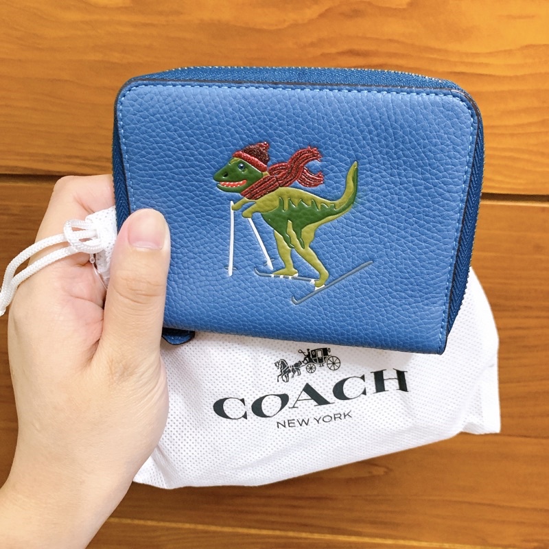 coach湛藍恐龍短夾🦕