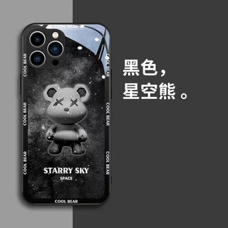 三星星空熊玻璃手機殼適用A71 A51 5G A31 A21S A70 A50 A30S A30 A20 A60 A80
