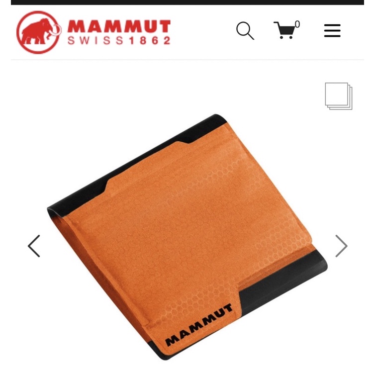 MAMMUT 長毛象 Smart Wallet Ultralight 卡片夾 手機防水套 橘色