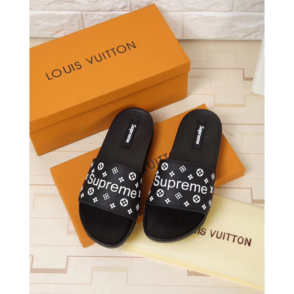 supreme louis vuitton flip flops
