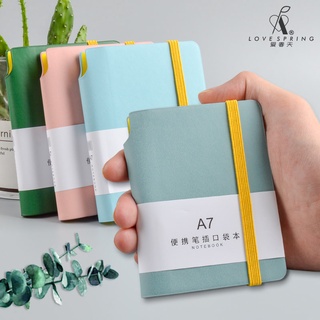 記事本 商務工作本 加厚筆記本 快速出貨 皮革筆記本 質感筆記本 日記本 簡約膠裝無線小本子口袋便攜商務筆記本綁帶筆插記