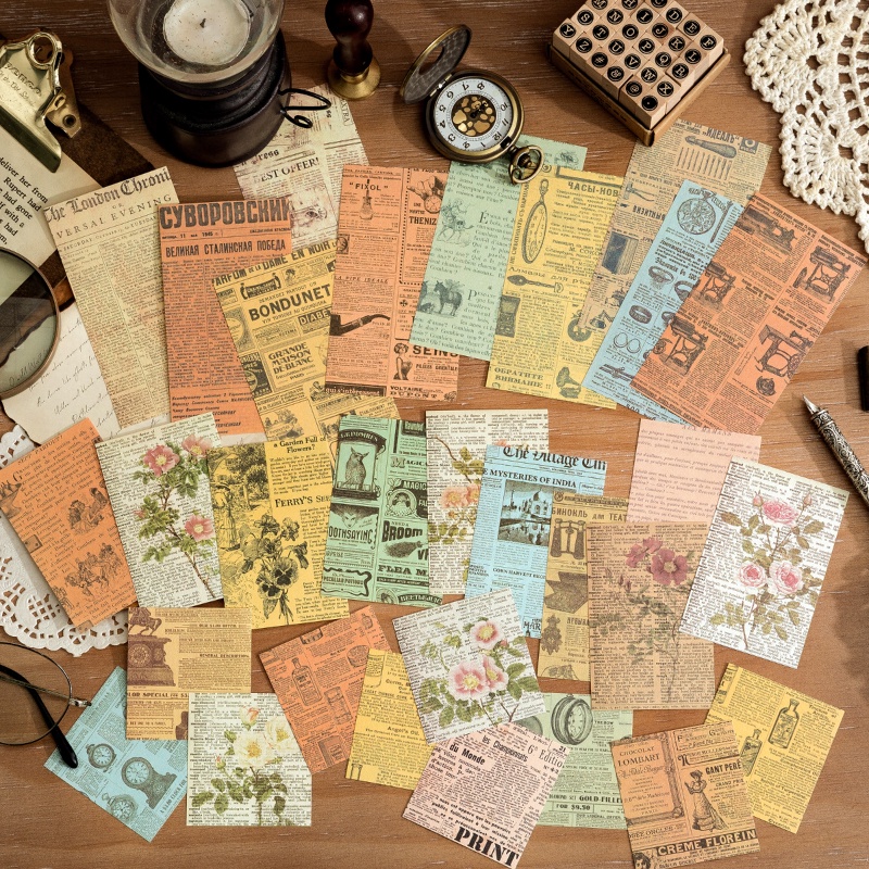 【CHL】糖詩復古花紋素材包 時光收藏冊系列 復古裝飾紙 手帳素材紙