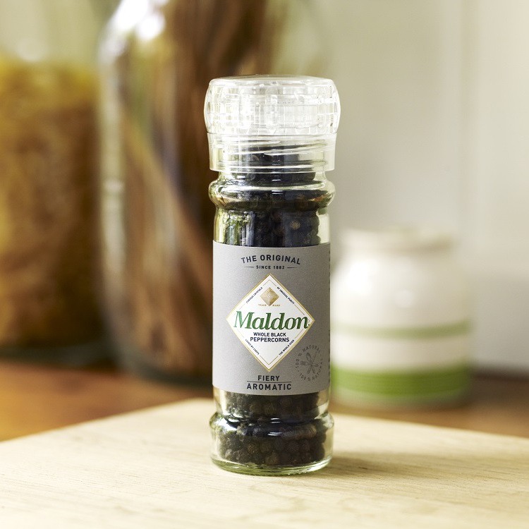 英國Maldon馬爾頓印度黑胡椒(原粒研磨瓶)/50g(瓶)