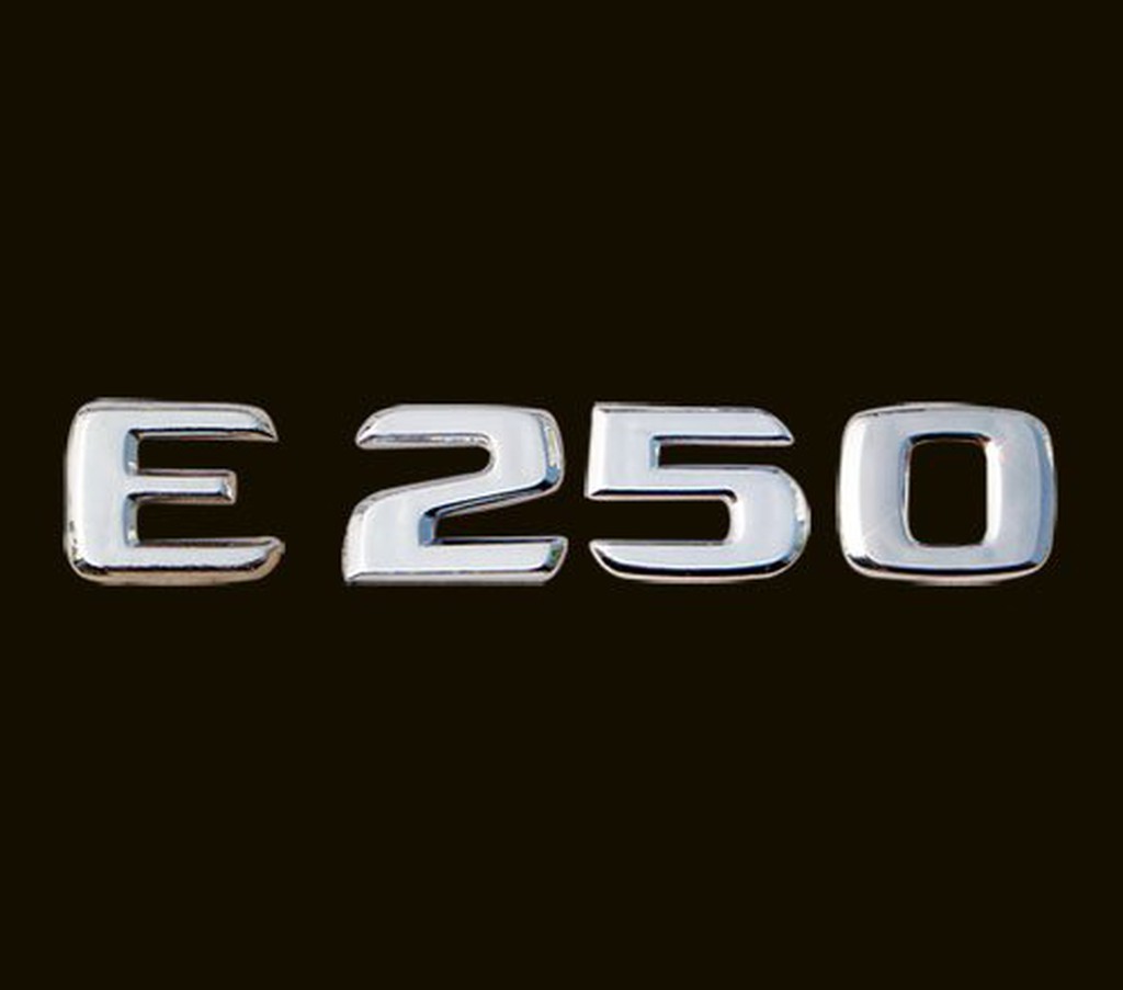 ~圓夢工廠~ 賓士 Benz E-class E250 後車箱鍍鉻字貼 同原廠款式 字體高度28mm