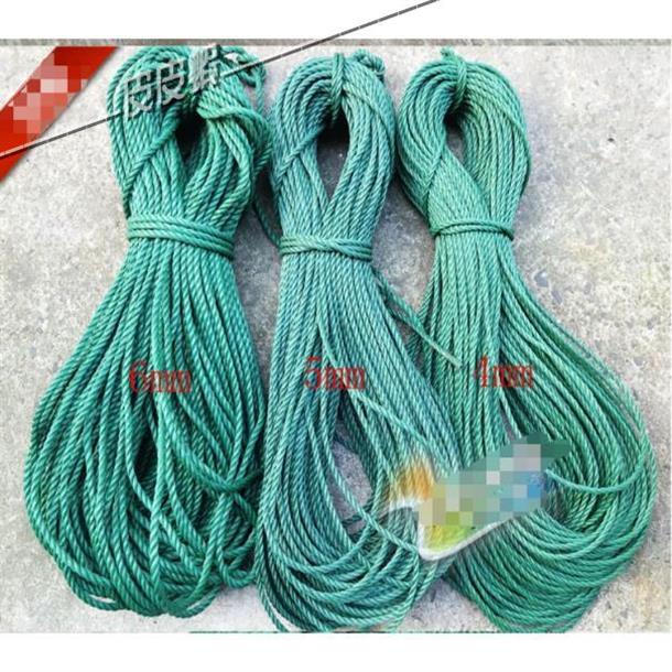 4MM綠色尼龍繩5MM晾衣繩子打包捆綁繩6MM大棚繩廣告繩批橫幅繩8MM/皮皮蝦27