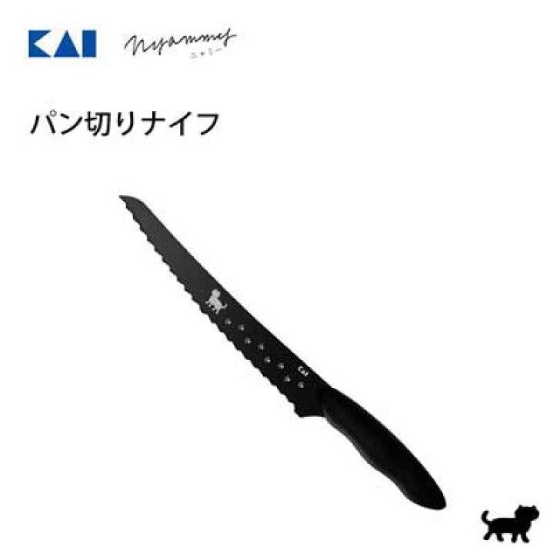 日本貝印-Nuammy黑貓貓咪麵包刀（AB-5804)