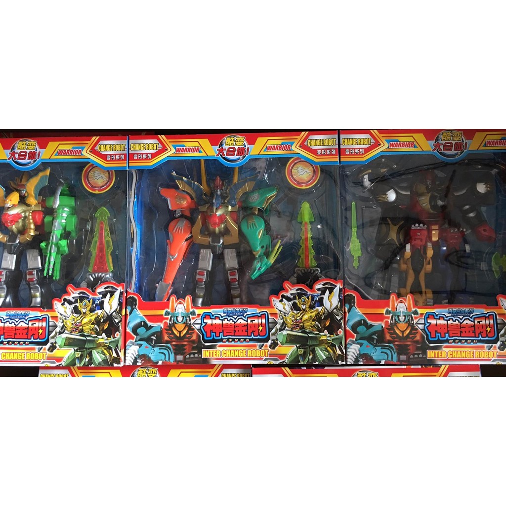 小猴子玩具鋪~~全新港版~百獸戰隊系列~百獸戰隊合體 機器人(不挑款隨機出)售價:250元/款