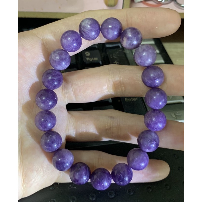天然水晶的紫龍晶玉化手珠