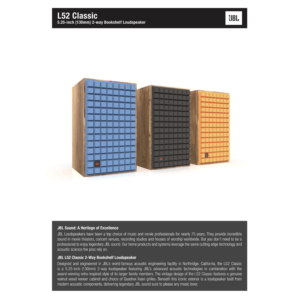 [ 沐耳 ] JBL 書架式兩音路揚聲器 L52 Classic + 谷津 DA&amp;T 2.1 聲道綜合擴大機 Q-15