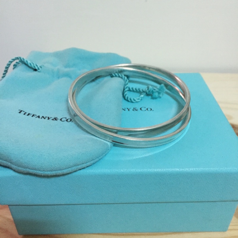 TIFFANY&amp;Co 1837™ 純銀 鎖環圈形手鐲 Interlocking Circles Bangle