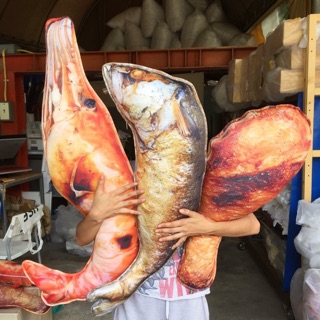 泰國抱枕 泰國蝦 鹹魚 雞腿 魷魚