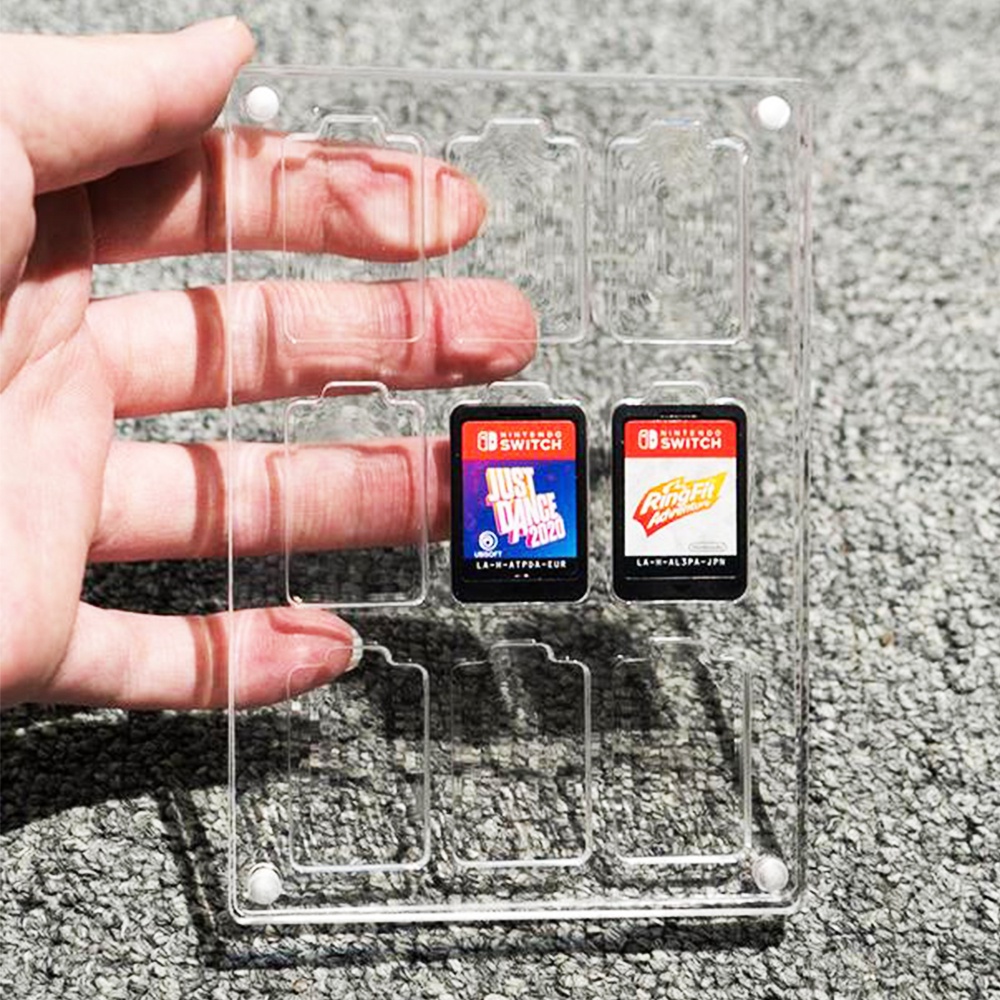 【電玩批發商】NS Switch 高清透明壓克力卡帶收納盒 磁吸式 展示盒 遊戲片 防塵 大容量 水晶卡帶盒 任天堂