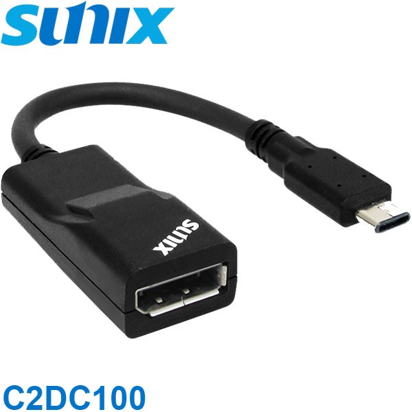 【MR3C】含稅附發票 SUNIX C2DC100 USB Type-C to 4K3D DisplayPort轉換器