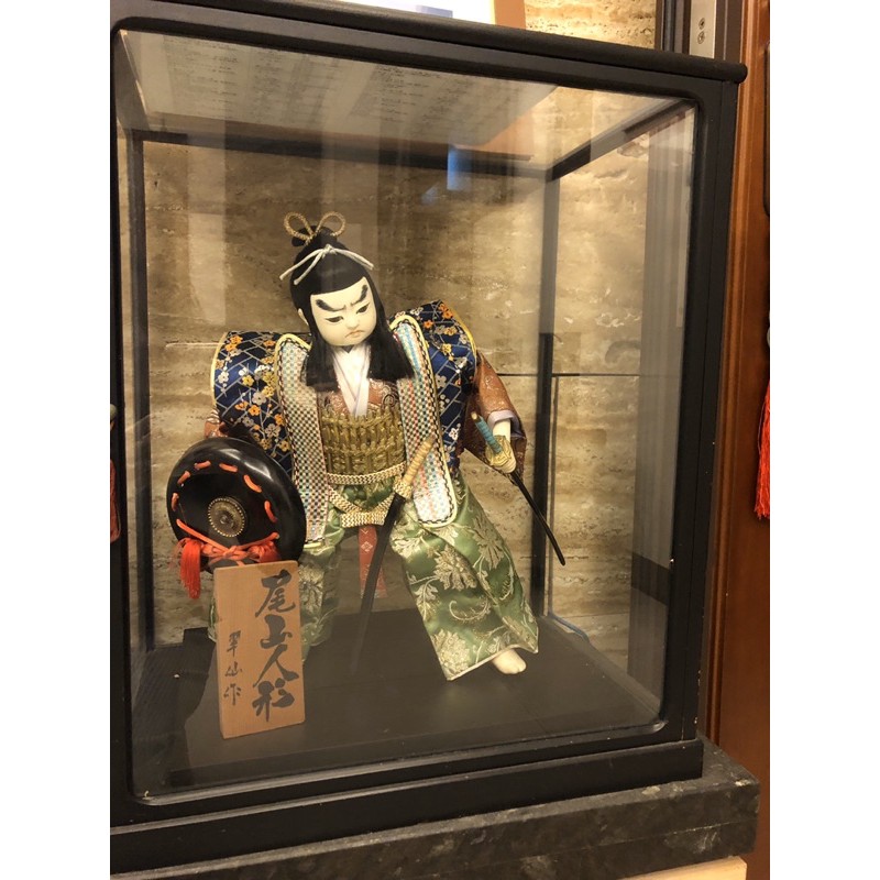 日本武士娃娃 日本藝伎娃娃 古董 有烙款 珍藏