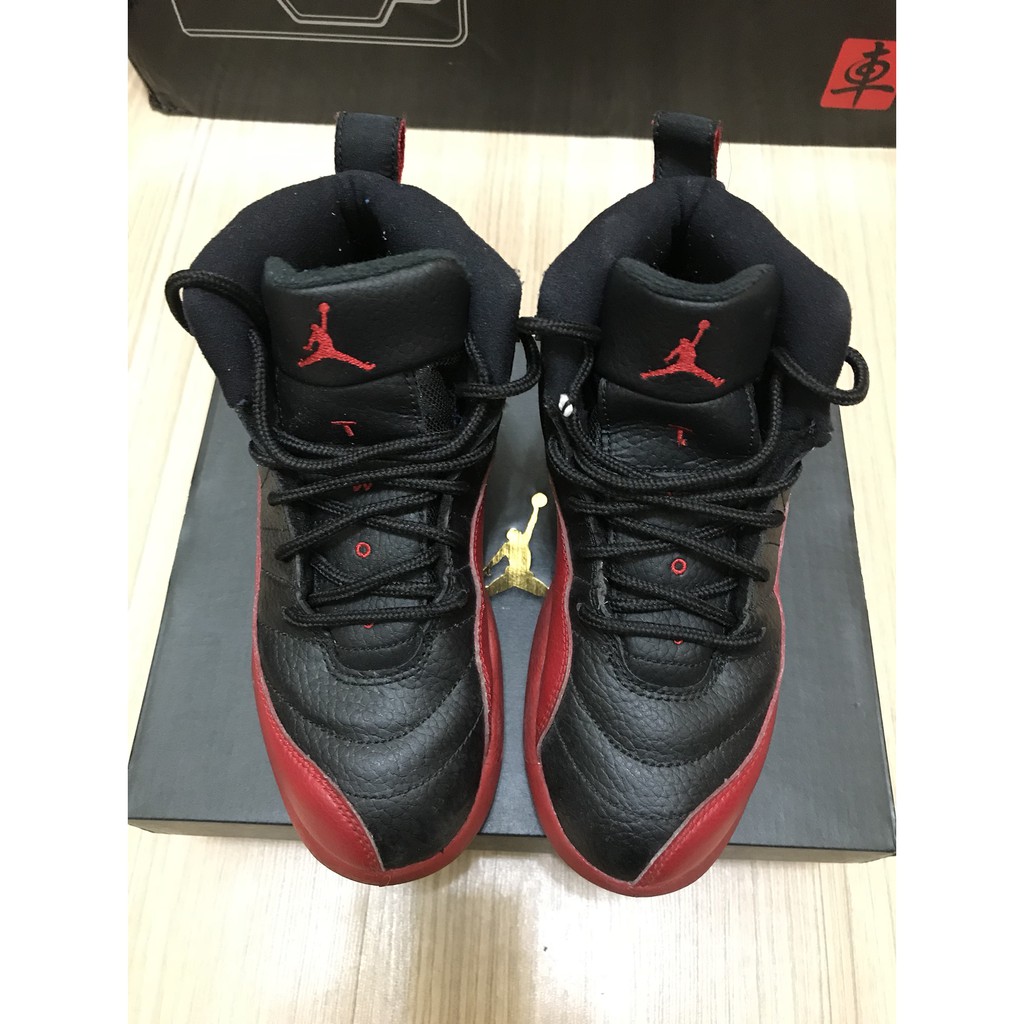 JORDAN 12代 黑紅配色 1Y=20公分 大童鞋