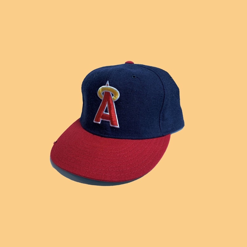 JCI：Vintage 90s New Era MLB 洛杉磯 天使隊 隊徽 LOGO 全封棒球帽 /古著 / 西岸嘻哈