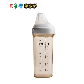 【hegen】金色奇蹟PPSU多功能方圓型寬口奶瓶 330ml 防脹氣 擬乳奶嘴 6M+適用 新生兒奶瓶｜卡多摩