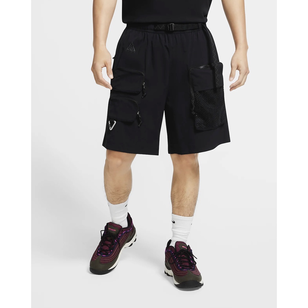 全新 Nike ACG 黑色戶外機能露營休閒工作褲口袋短褲 Nikelab CK7856