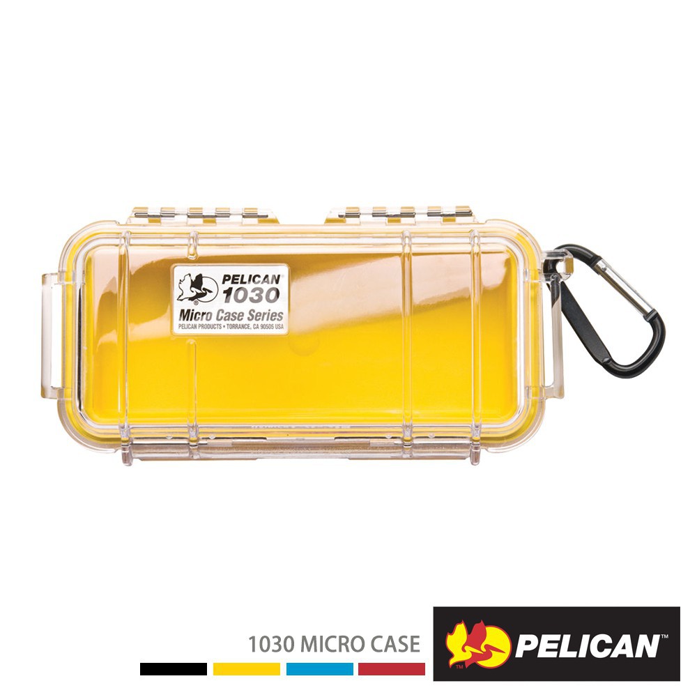 PELICAN 派力肯 1030 Micro Case 微型透明防水 氣密箱 透明 黃色 廠商直送