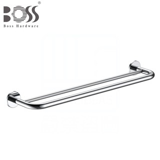 《BOSS》304不鏽鋼雙桿毛巾桿 D-15008 長60cm 不銹鋼亮面 雙桿毛巾架 臺灣製造