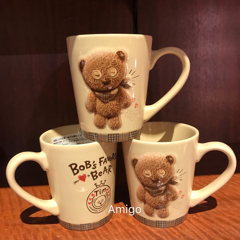 《Amigo》 大阪環球影城 神偷奶爸 小小兵 提姆熊 鈕扣熊 Bob"s Bear 瓷杯 馬克杯 水杯 杯子 咖啡杯