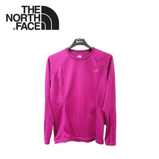 【The North Face 女 FlashDry 保暖圓領衫《紫紅》】CL78/休閒/戶外/長袖上衣/悠遊山水