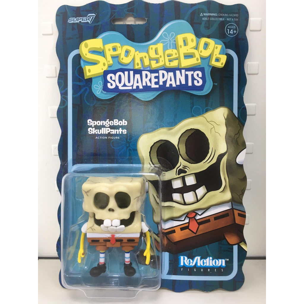super7 海綿寶寶 骷髏 SpongeBob SquarePants 3.75吋吊卡