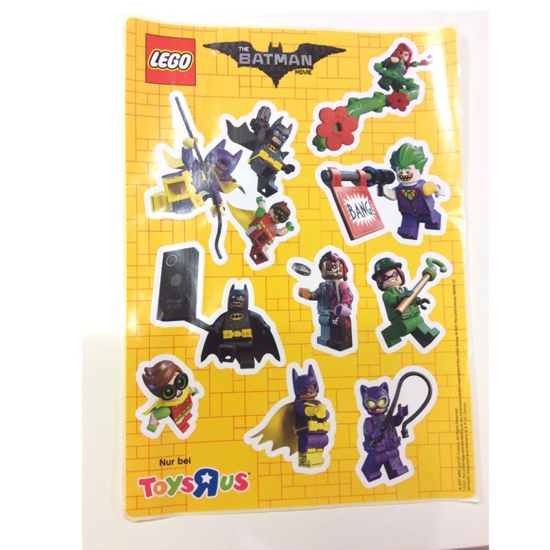 ||Mr.218||有現貨  Lego Batman Movie sticker 樂高蝙蝠俠電影玩具反斗城貼紙全新