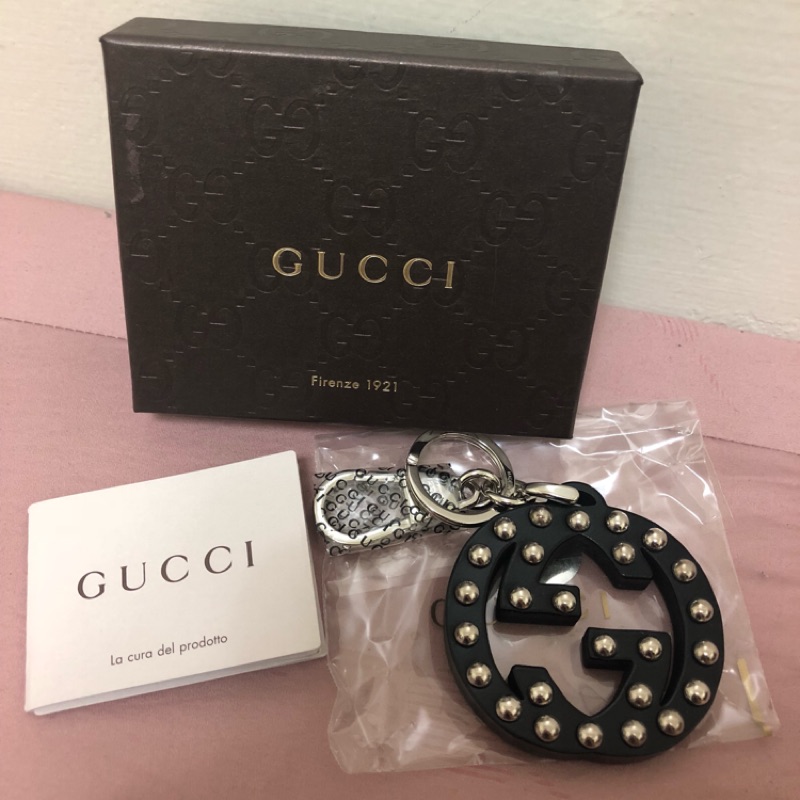 Gucci全新真皮鑰匙圈