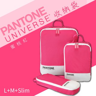 PANTONE 蜜桃紅-色票收納袋三件組 (L+M+Slim)