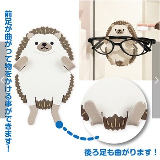 現貨 日本 刺蝟掛勾 吸著式無痕掛勾 浴室掛勾 眼鏡掛勾 牙刷架 置物架 多用途掛勾 療癒掛勾 富士通販