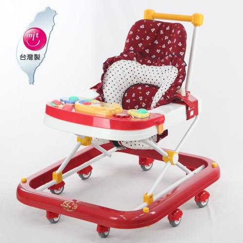 TAI TONG 成長型高背學步車(座位可調整)-紅色經典風嬰兒學步車、學步車、 螃蟹車/二手限自取