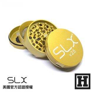 [H Market] 美國原裝進口 SLX V2.5 陶瓷塗層 不沾黏 研磨器 金色 中型 四層 磨碎器 Grinder