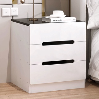 床邊櫃 小收納櫃 迷你 臥室 置物架 簡易 儲物櫃 簡約 床頭櫃 現代 仿實木柜子 TBUnJC
