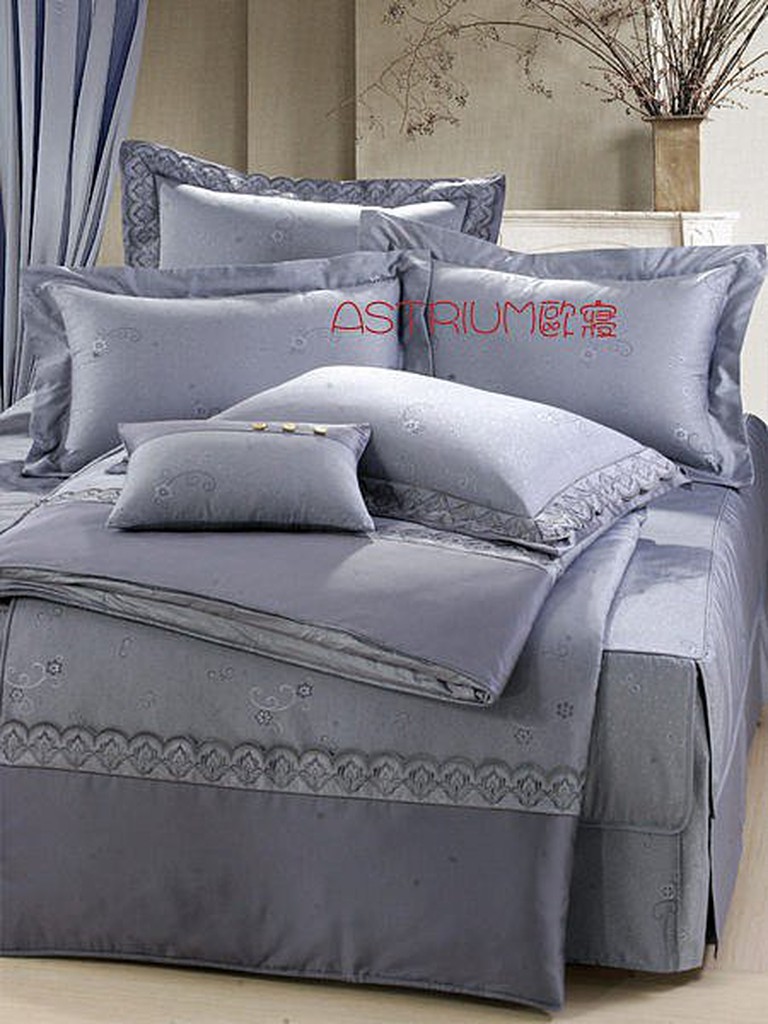 歐系寢具精品[雀藍橘金] 埃及長纖細棉 床包組．薄被套．床罩組　歡迎詢價