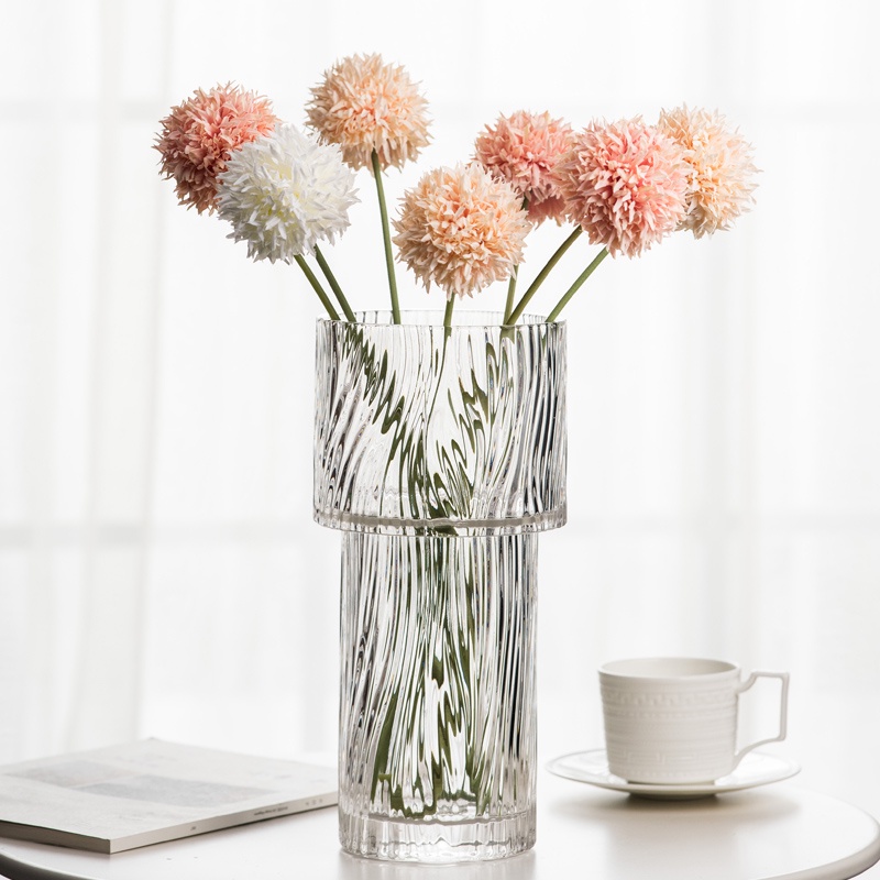 免運簡約 和風系列花瓶創意簡透明玻璃花瓶水養插花現代寬口裝飾擺件 蝦皮購物
